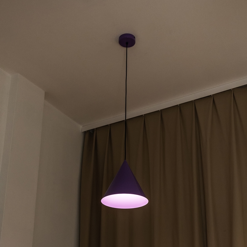 ETNA cable pendant light 1xE27/15W/230V, Ø25 cm, purple