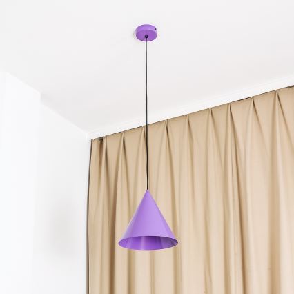ETNA cable pendant light 1xE27/15W/230V, Ø25 cm, purple