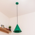ETNA Cord Pendant Light 1xE27/15W/230V Ø 25 cm Green