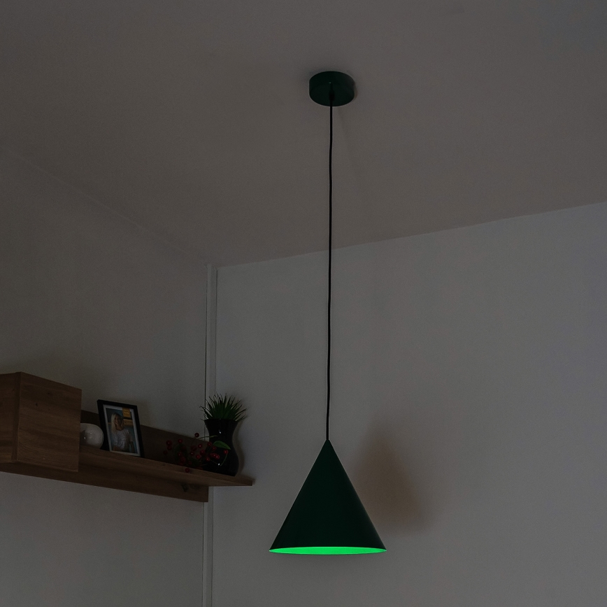 ETNA Cord Pendant Light 1xE27/15W/230V Ø 25 cm Green
