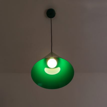 ETNA Cord Pendant Light 1xE27/15W/230V Ø 25 cm Green