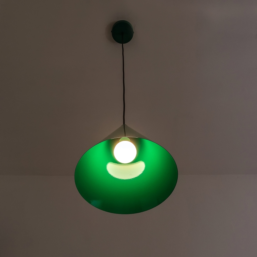 ETNA Cord Pendant Light 1xE27/15W/230V Ø 25 cm Green