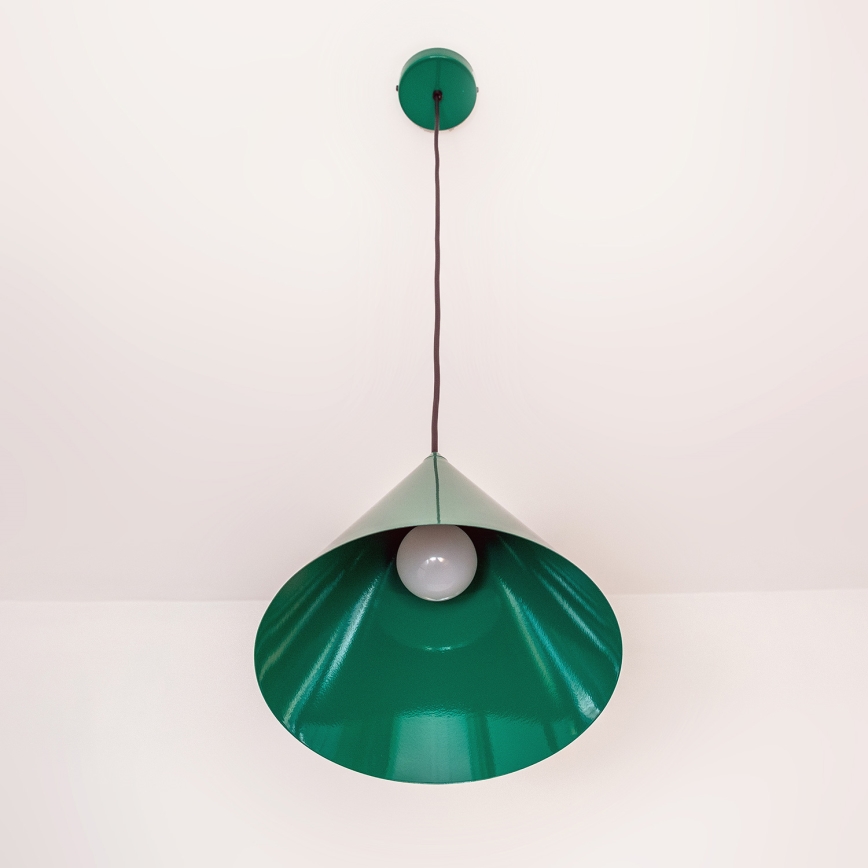 ETNA Cord Pendant Light 1xE27/15W/230V Ø 25 cm Green