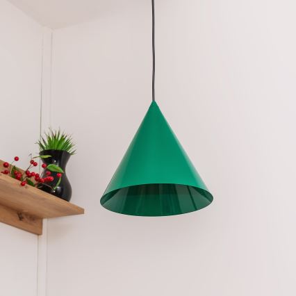 ETNA Cord Pendant Light 1xE27/15W/230V Ø 25 cm Green
