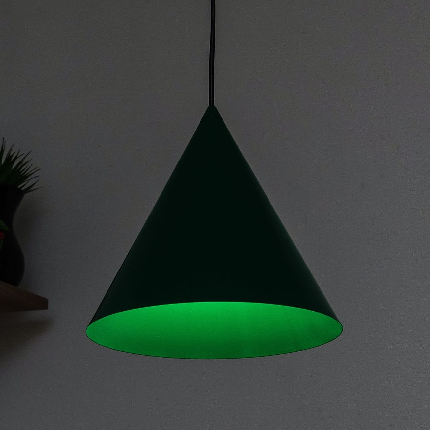 ETNA Cord Pendant Light 1xE27/15W/230V Ø 25 cm Green