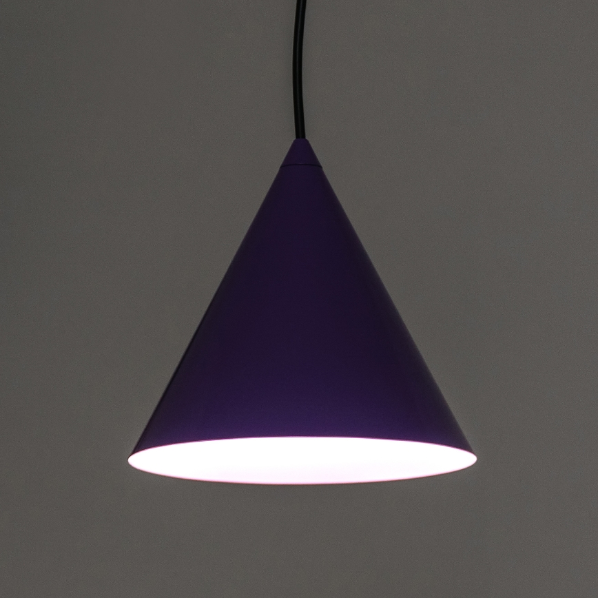 ETNA II cable-mounted pendant light, 1x E27/15W/230V, Ø 18.5 cm, purple