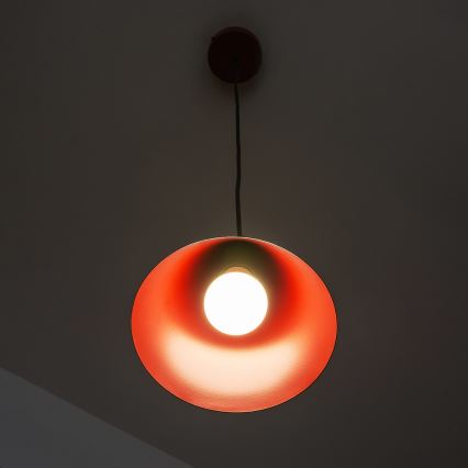 ETNA II cord pendant, 1xE27/15W/230V, dia. 18,5 cm, red