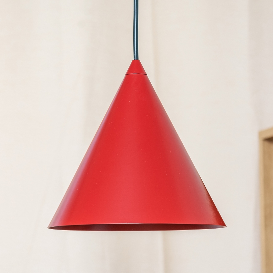 ETNA II cord pendant, 1xE27/15W/230V, dia. 18,5 cm, red
