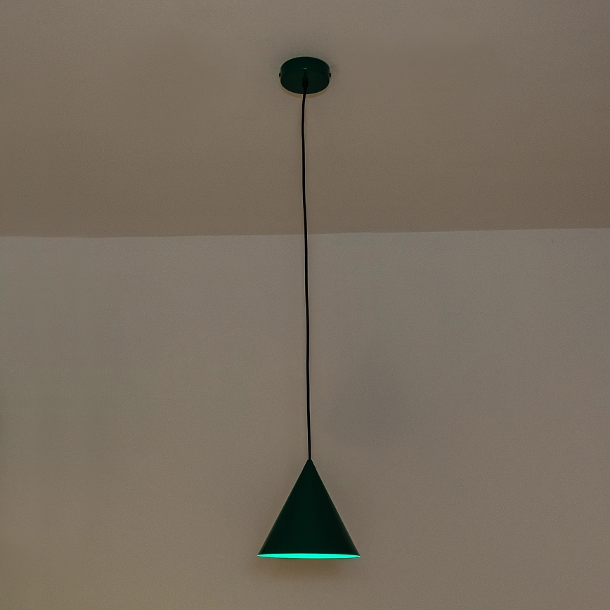 ETNA II Cord Pendant Light 1xE27/15W/230V, Ø 18.5 cm, Green