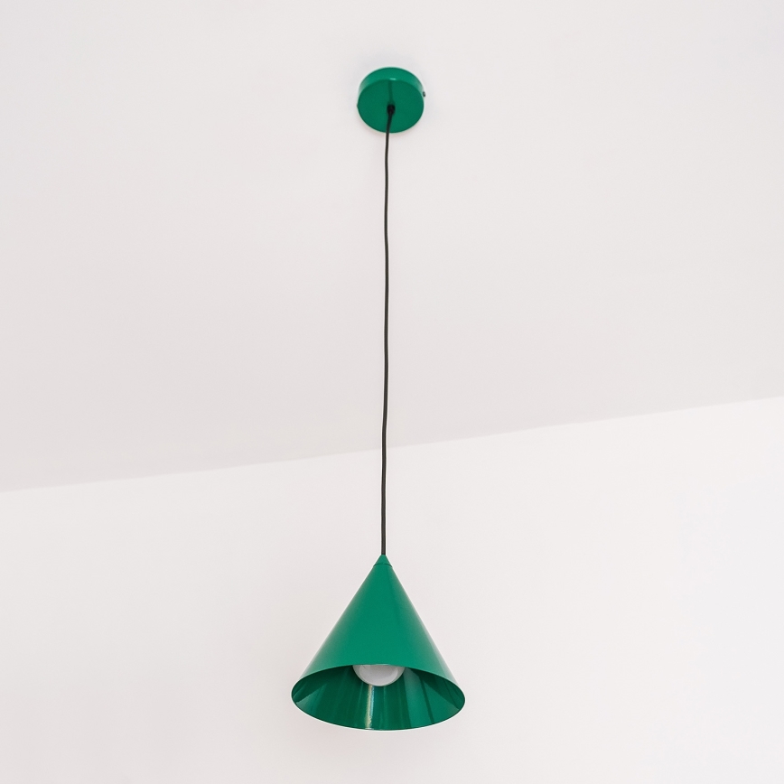 ETNA II Cord Pendant Light 1xE27/15W/230V, Ø 18.5 cm, Green