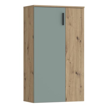 ETON Shoe Cabinet, Artisan Oak/Green