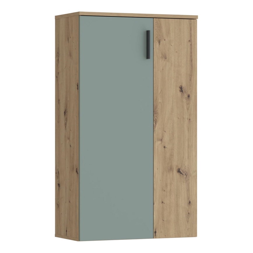 ETON Shoe Cabinet, Artisan Oak/Green