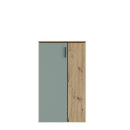 ETON Shoe Cabinet, Artisan Oak/Green