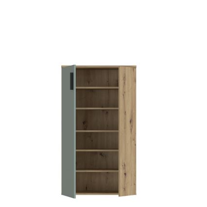 ETON Shoe Cabinet, Artisan Oak/Green