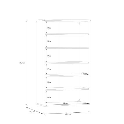 ETON Shoe Cabinet, Artisan Oak/Green