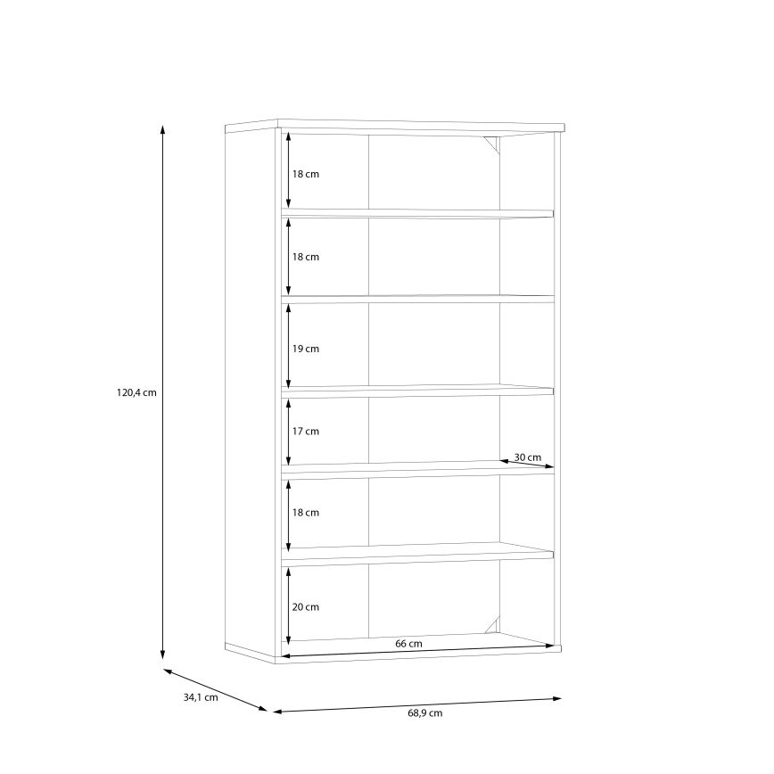 ETON Shoe Cabinet, Artisan Oak/Green