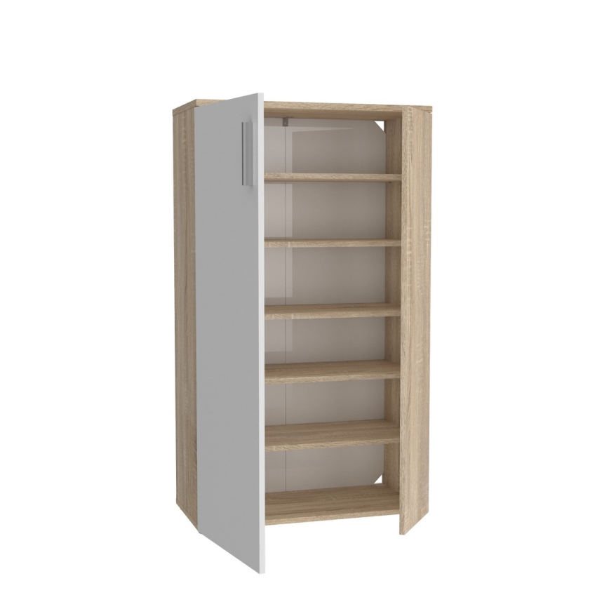 ETON Shoe Cabinet Sonoma Oak/White