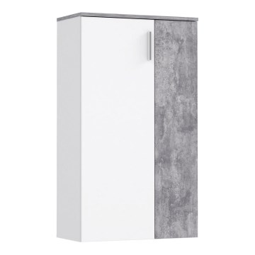 ETON Shoe Cabinet – White / Concrete Grey