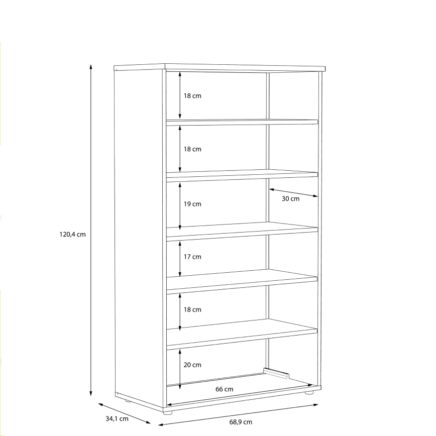ETON Shoe Cabinet – White / Concrete Grey