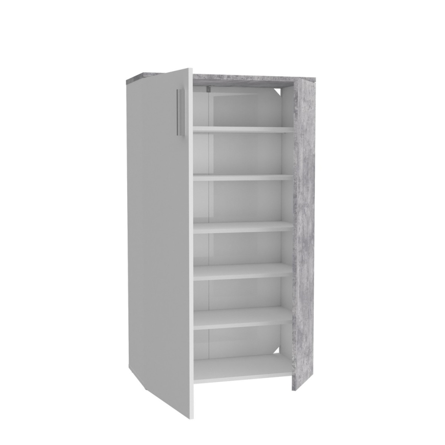 ETON Shoe Cabinet White/Grey Concrete