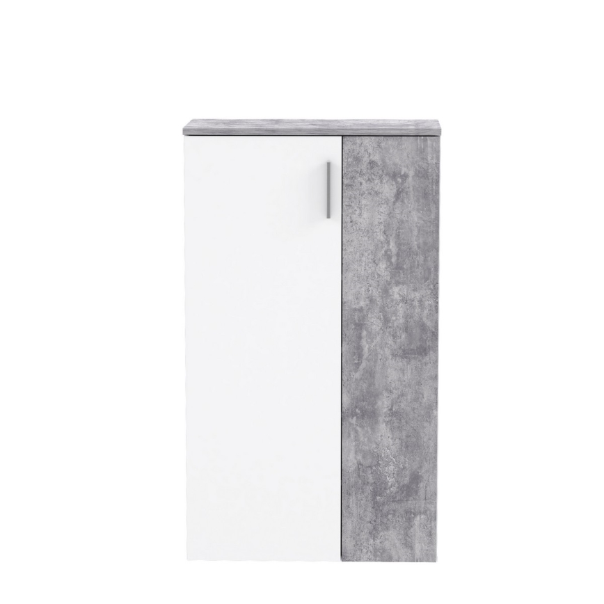 ETON Shoe Cabinet White/Grey Concrete