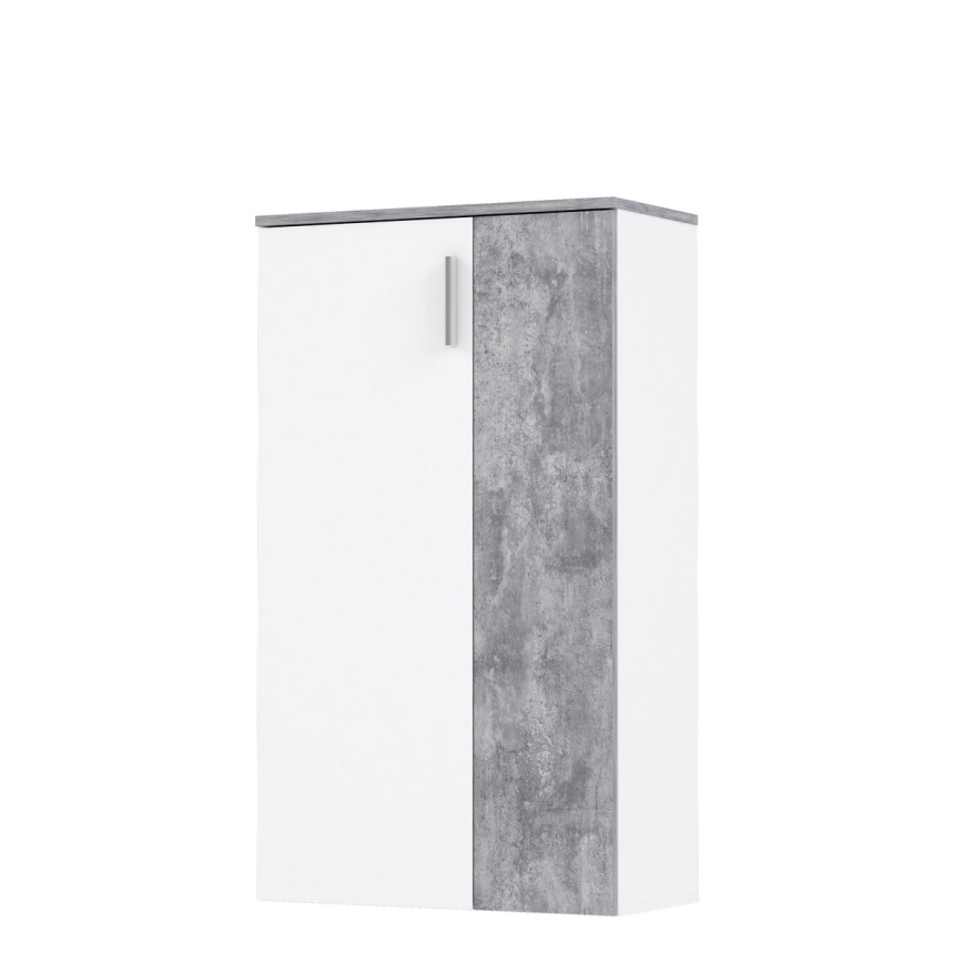 ETON Shoe Cabinet White/Grey Concrete
