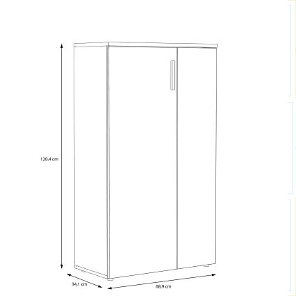 ETON Shoe Cabinet White/Grey Concrete
