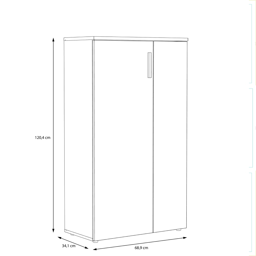 ETON Shoe Cabinet White/Grey Concrete