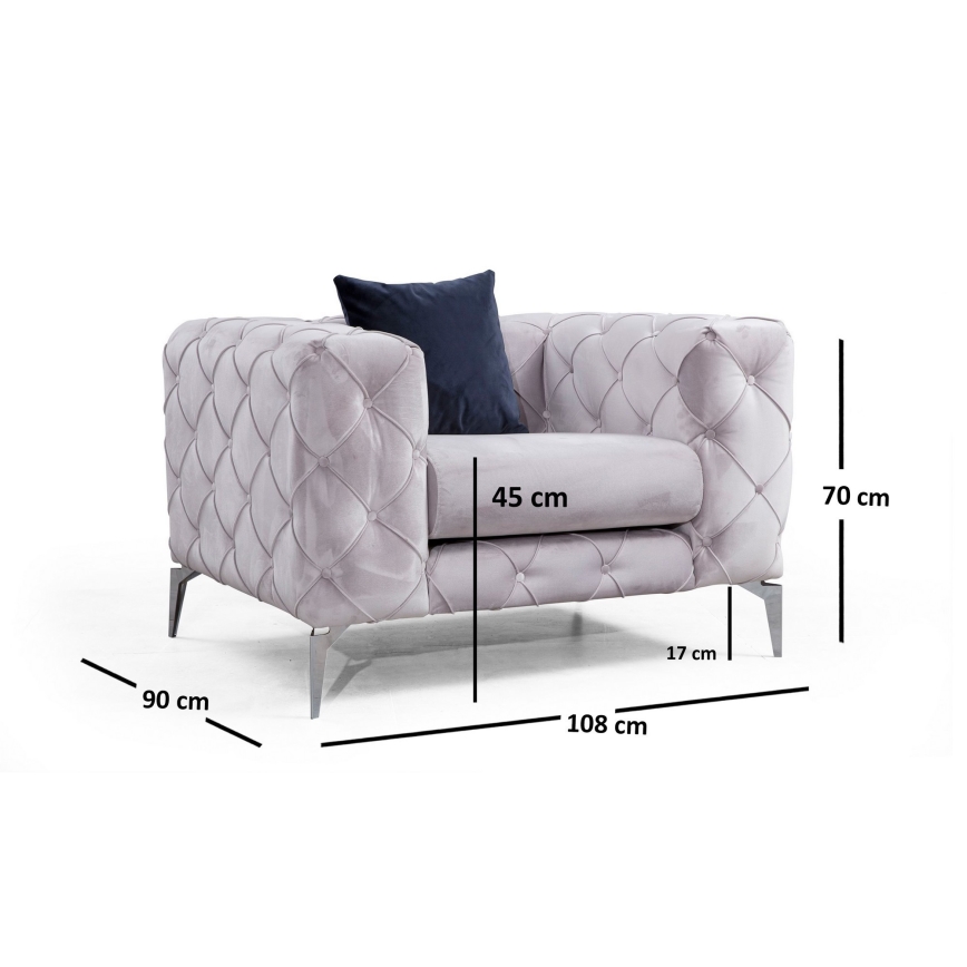 EUGEN Armchair, Light Grey