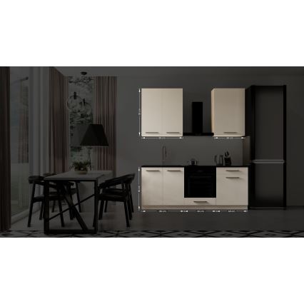 EVE 200 cm Taupe Kitchen Unit