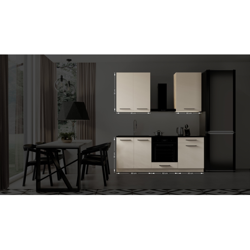 EVE 200 cm Taupe Kitchen Unit