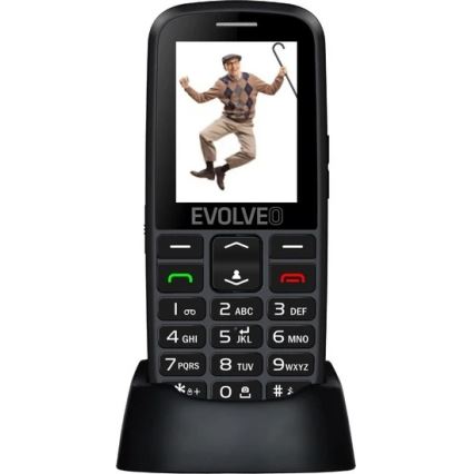 Evolveo - EasyPhone EG 2G mobile phone for seniors black