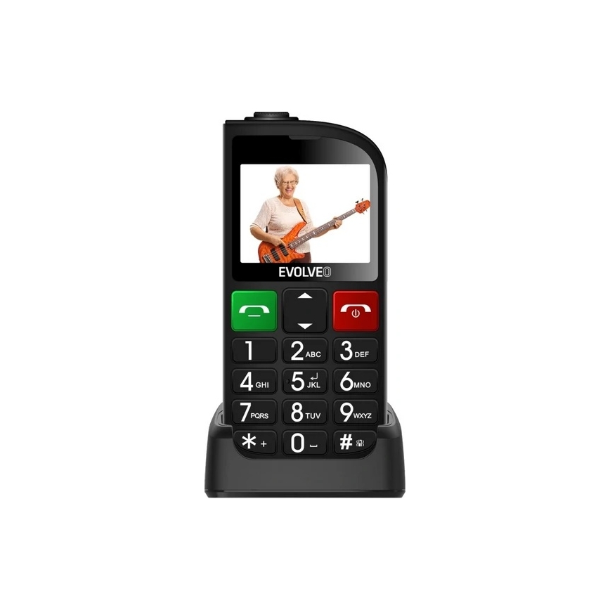Evolveo - EasyPhone FL, Black Mobile Phone for Seniors