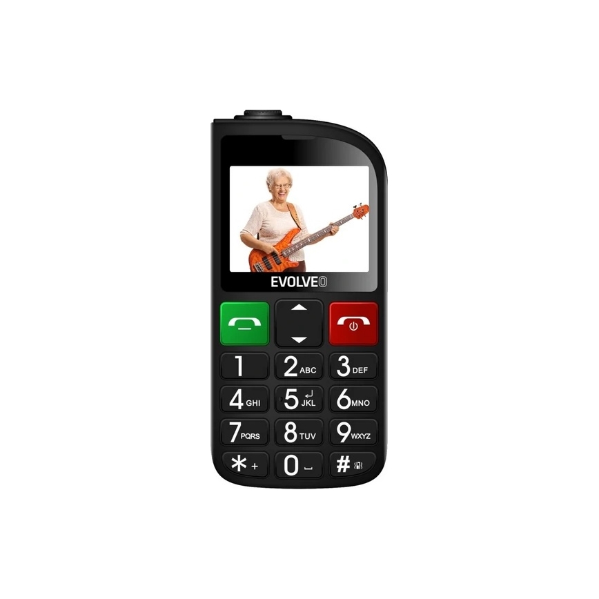 Evolveo - EasyPhone FL, Black Mobile Phone for Seniors