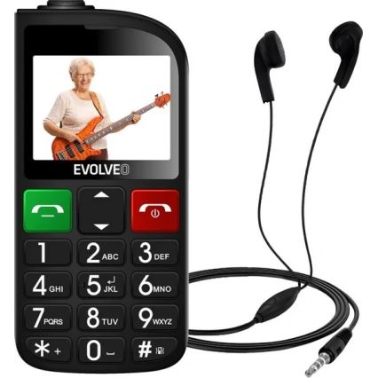 Evolveo - EasyPhone FL, senior-friendly mobile phone, black