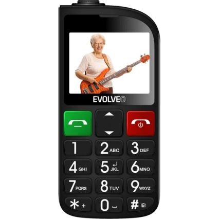 Evolveo - EasyPhone FL, senior-friendly mobile phone, black