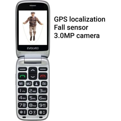 Evolveo - EasyPhone FS flip phone for seniors 2.8 red