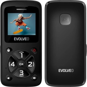 Evolveo - EasyPhone ID, mobile phone for seniors, black