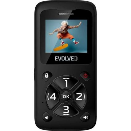 Evolveo - EasyPhone ID, mobile phone for seniors, black