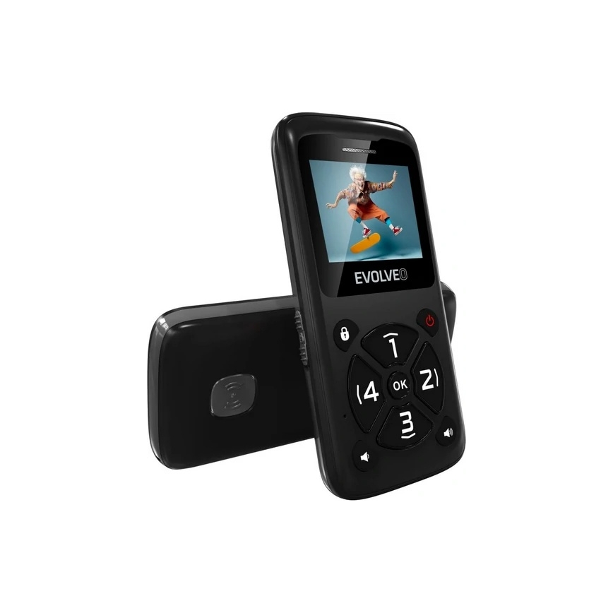 Evolveo - EasyPhone ID, mobile phone for seniors, black