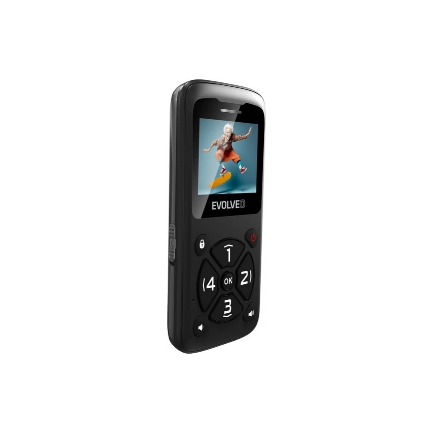Evolveo - EasyPhone ID, mobile phone for seniors, black