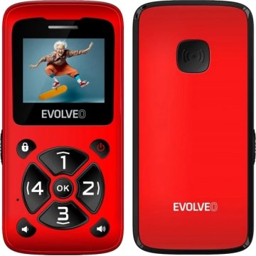 Evolveo - EasyPhone ID, mobile phone for seniors, red