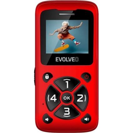 Evolveo - EasyPhone ID, mobile phone for seniors, red