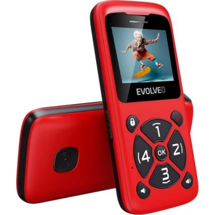 Evolveo - EasyPhone ID, mobile phone for seniors, red