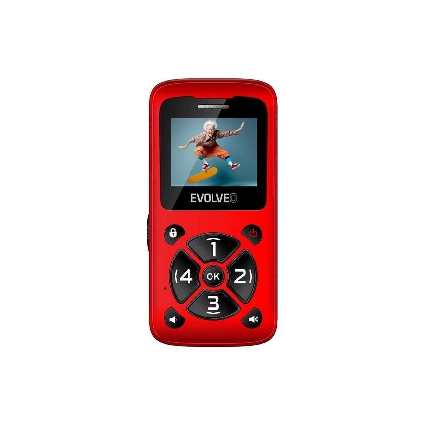Evolveo - EasyPhone ID Senior Mobile Phone, Red