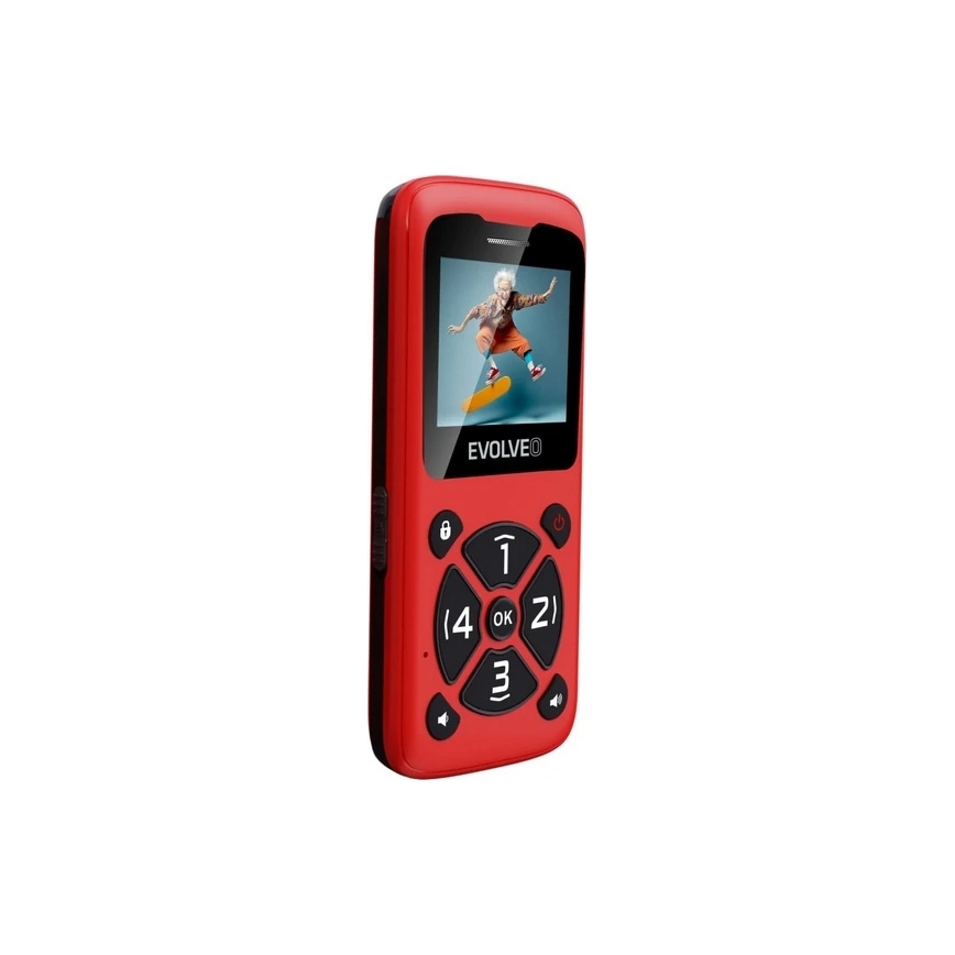 Evolveo - EasyPhone ID Senior Mobile Phone, Red