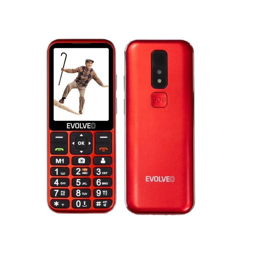 Evolveo - EasyPhone LT, 4G mobile phone for seniors, red
