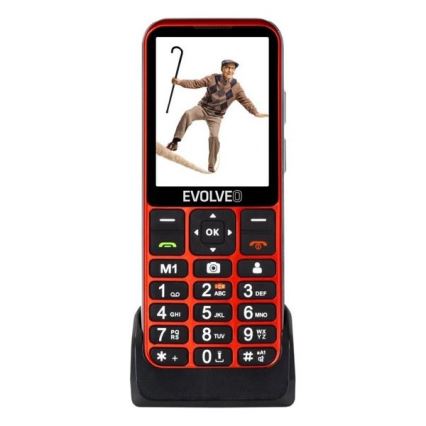 Evolveo - EasyPhone LT, 4G Senior Mobile Phone, Red