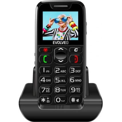 Evolveo - EasyPhone, mobile phone for seniors, black