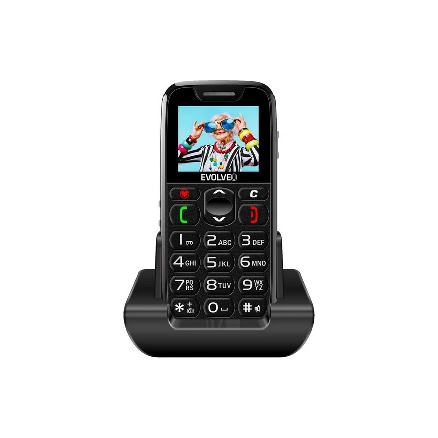 Evolveo - EasyPhone, mobile phone for seniors, black